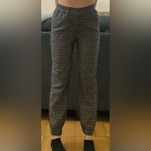 Plaid Jogger Style Pants - Windsor